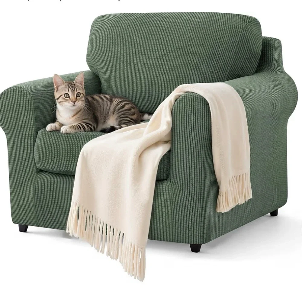 Elegant Green Sofa Cover (A102)